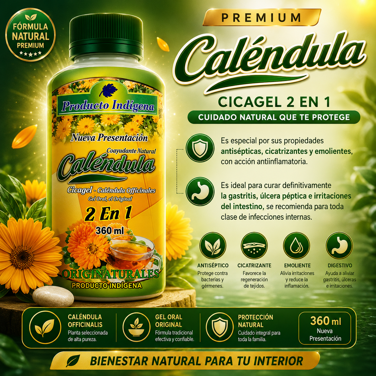 Caléndula Cicagel 2 en 1 Mafloz